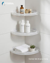 Corner Shelf Set (3 Pcs.) Ivory – Elegant Storage for Every Corner