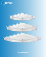 Corner Shelf Set (3 Pcs.) Transparent – Smart Storage for Every Corner