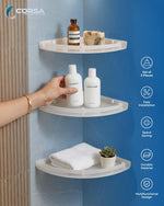 Corner Shelf Set (3 Pcs.) Ivory – Elegant Storage for Every Corner