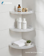 Corner Shelf Set (3 Pcs.) Ivory – Elegant Storage for Every Corner