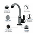 Sink Cock — High-Arc Swivel Spout with Neoperl Aerator