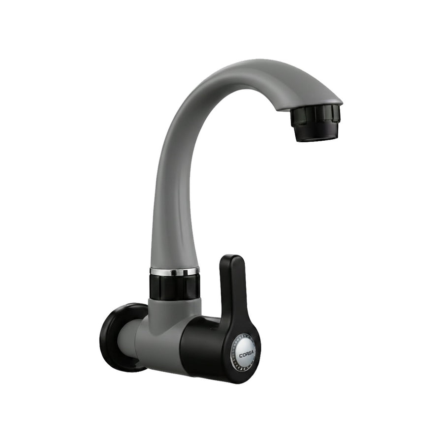 Sink Cock — High-Arc Swivel Spout with Neoperl Aerator