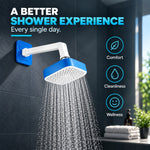 Corsa Bath Fittings Two-Flow Wall-Mounted Rain Shower – Blue & White