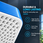 Corsa Bath Fittings Two-Flow Wall-Mounted Rain Shower – Blue & White